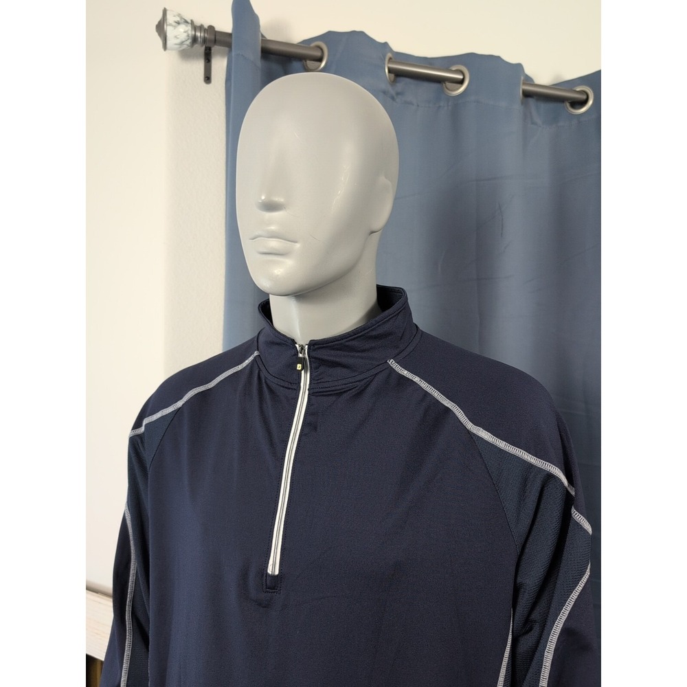 FootJoy Performance Golf 1/4 Zip Pullover Mens XL Navy Blue Active Sports
